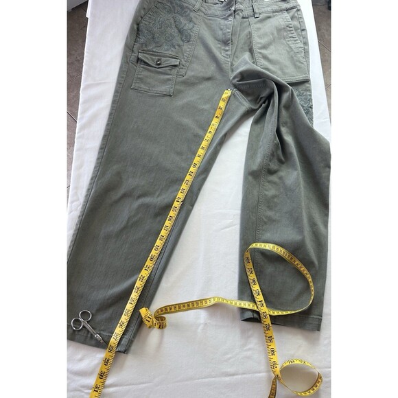 J. Jill Womens Size 22 Green Embroidered Pants‎ - Picture 4 of 10